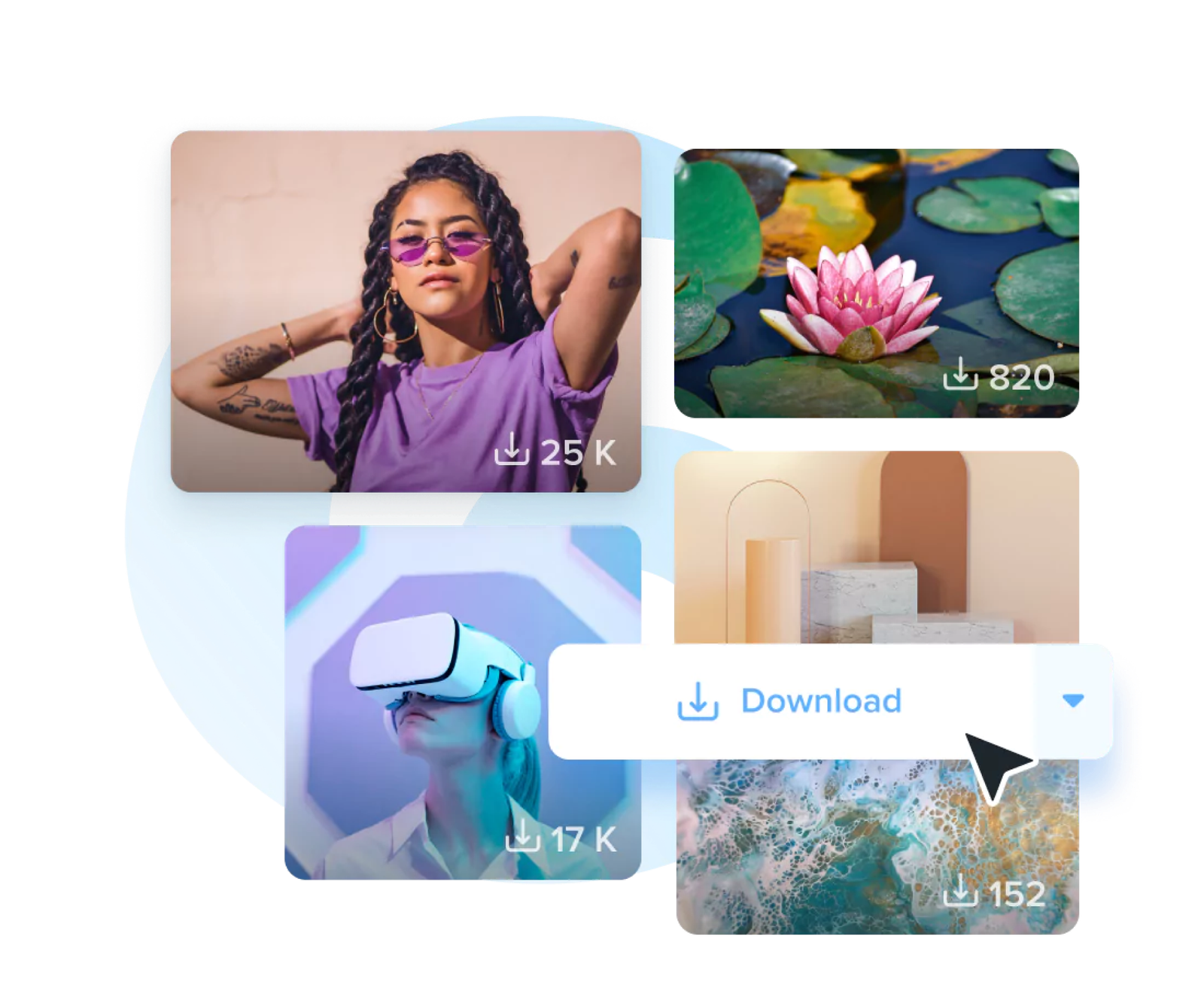 collage de imágenes con mujer flor mar