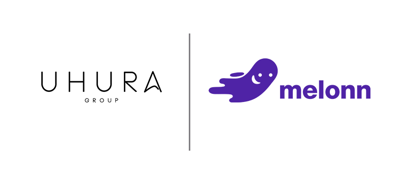 Logos Uhura Group y melonn cobranding alianza