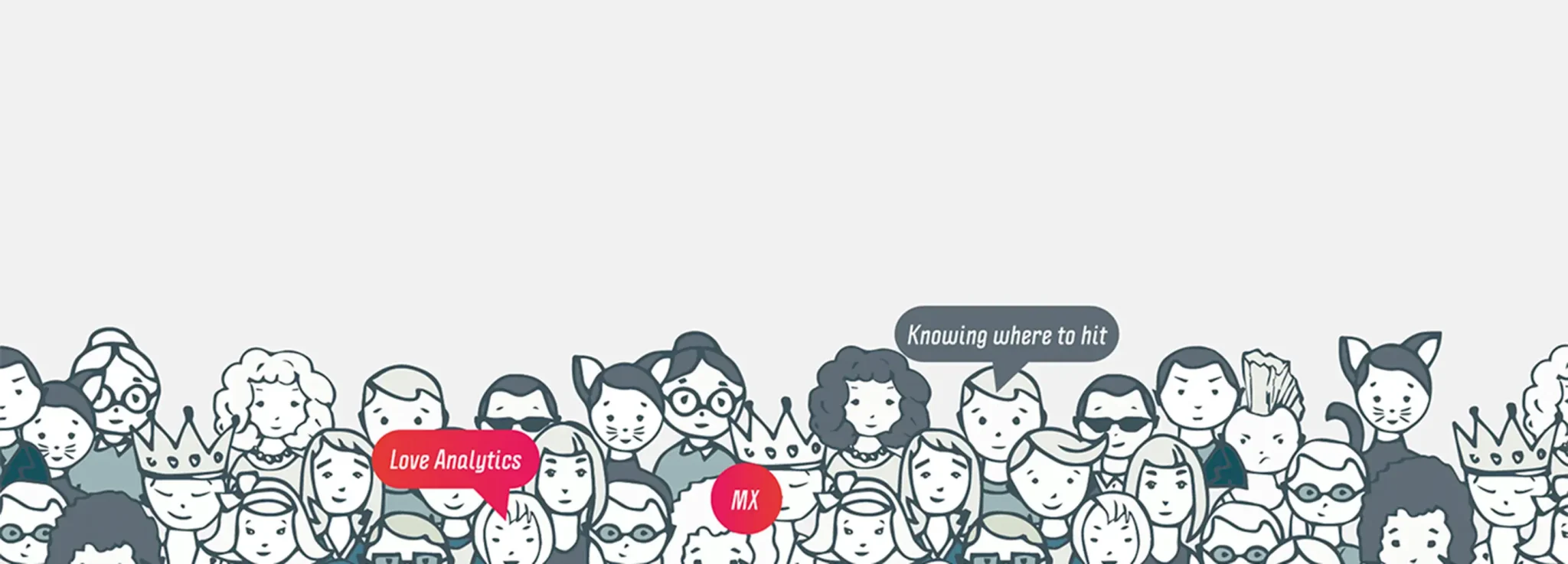 banner con ilustracion personas vocé group