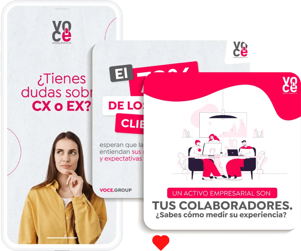 collage de publicaciones en canales digitales de Voce