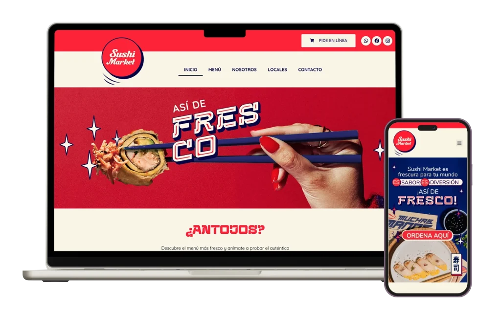 mockup mobile y desktop sushimarket